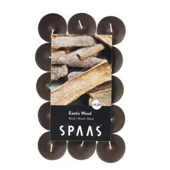 Spaas Theelicht Tropisch Hout - 4,5 Uren - Set Van 30 Stuks