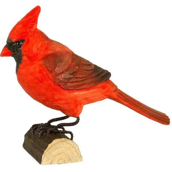 DecoBird - WILDLIFE Garden Rode Kardinaal In Lindenhout - Handgemaakt 1 DecoBird - WILDLIFE Garden Rode Kardinaal In Lindenhout - Handgemaakt