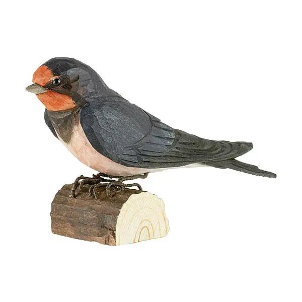 DecoBird - WILDLIFE Garden Boerenzwaluw In Lindenhout - Handgemaakt 1 DecoBird - WILDLIFE Garden Boerenzwaluw In Lindenhout - Handgemaakt