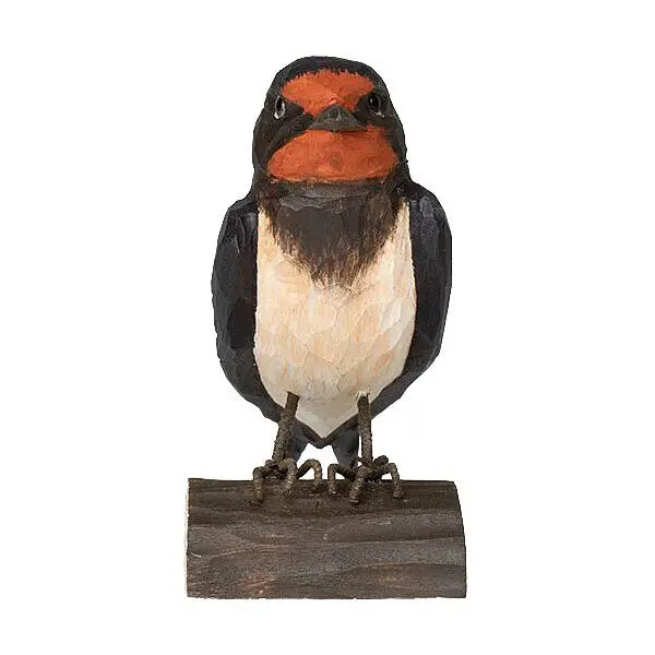 DecoBird - WILDLIFE Garden Boerenzwaluw In Lindenhout - Handgemaakt 2 DecoBird - WILDLIFE Garden Boerenzwaluw In Lindenhout - Handgemaakt - Afbeelding 2