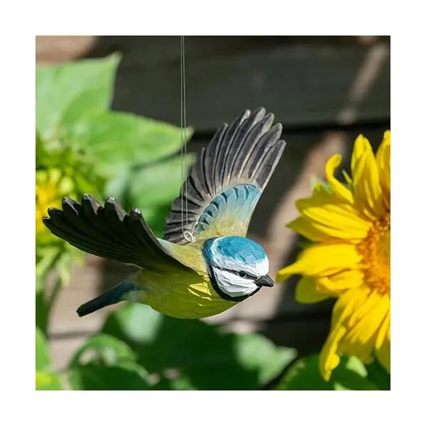 DecoBird - WILDLIFE Garden Vliegende Pimpelmees - Handgemaakt 2 DecoBird - WILDLIFE Garden Vliegende Pimpelmees - Handgemaakt - Afbeelding 2