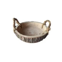 Paulownia Mand Met Handvaten - Ø 30 Cm