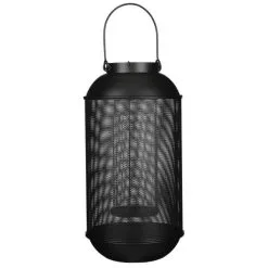 Mica Decorations Borneo Lantaarn Zwart - 20,5 × 41 Cm