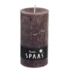 Spaas Rustieke Cilinderkaars Warmbruin - 60 Uren