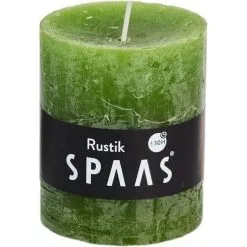 Spaas Rustieke Cilinderkaars Olijfgroen - 30 Uren