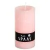 Spaas Rustieke Cilinderkaars Lichtroze - 60 Uren