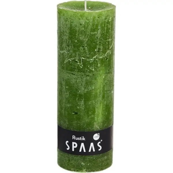 Spaas Rustieke Cilinderkaars Olijfgroen - 95 Uren 1 Spaas Rustieke Cilinderkaars Olijfgroen - 95 Uren