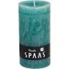 Spaas Rustieke Cilinderkaars Smaragdgroen - 60 Uren