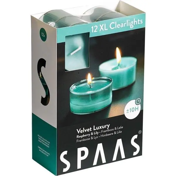 Spaas Clearlights XL Velvet Luxury - 10 Uren - Set Van 12 Stuks 1 Spaas Clearlights XL Velvet Luxury - 10 Uren - Set Van 12 Stuks