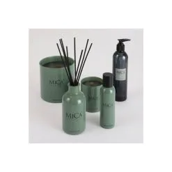 Mica Decorations MICA Geurkaars Glas Groen Ø 12 Cm- Eccentric Jungle -Tuinbeelden winkel 1643295307 1 600