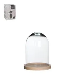 Mica Decorations Stolp Glas Hella Bruin - Ø 17 × 23 Cm