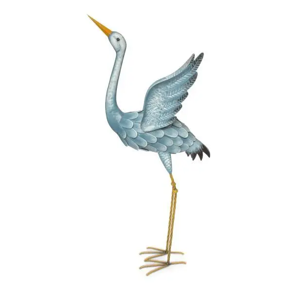 Blauwe Reiger In Metaal - Tuinbeeld 1 Blauwe Reiger In Metaal - Tuinbeeld