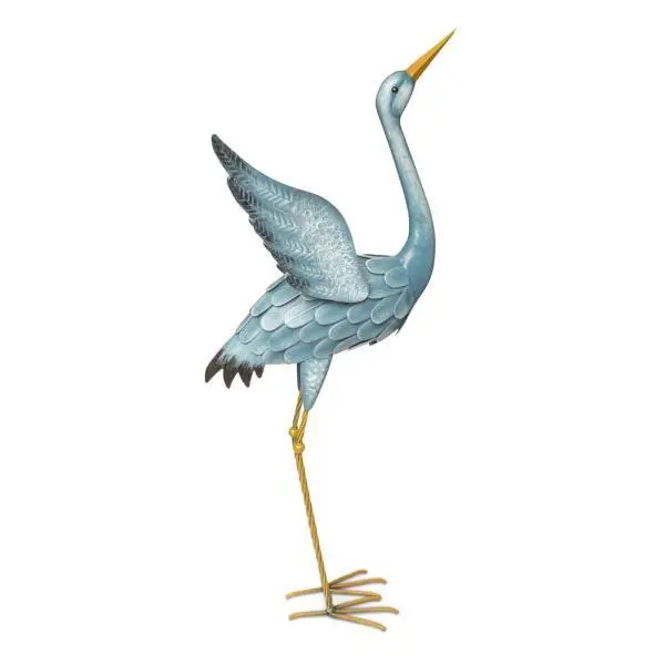 Blauwe Reiger In Metaal - Tuinbeeld 2 Blauwe Reiger In Metaal - Tuinbeeld - Afbeelding 2