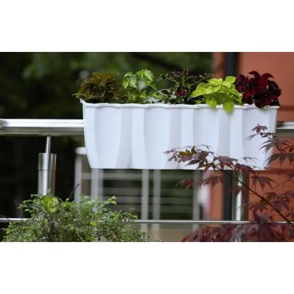 Relingbloembak Wit - 58 × 28 × 20 Cm 4 Relingbloembak Wit - 58 × 28 × 20 Cm - Afbeelding 4