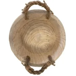 Bowl In Hout Met Jute Handgrepen - Ø 29 × 10 Cm -Tuinbeelden winkel bowl in hout 29 x 10 cm 1617283619 1 600