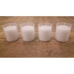 Spaas Devotielichtjes Transparant - Set Van 4 Stuks