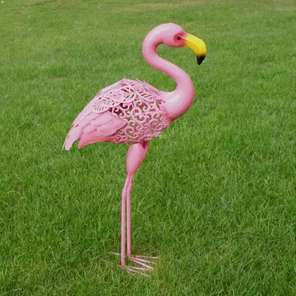 Flamingo In Metaal - Solar 3 Flamingo In Metaal - Solar - Afbeelding 3
