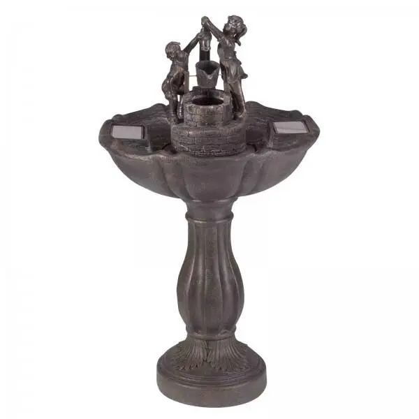 Fontein - Vogelbad Met Omkiepende Emmer Op Zonne-energie 2 Fontein - Vogelbad Met Omkiepende Emmer Op Zonne-energie - Afbeelding 2