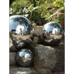 Tuinbeelden winkel -Tuinbeelden winkel heksenbol inox 35 cm 1484053675 2 600