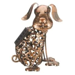 Hond Met Wiebelkop En Solarverlichting