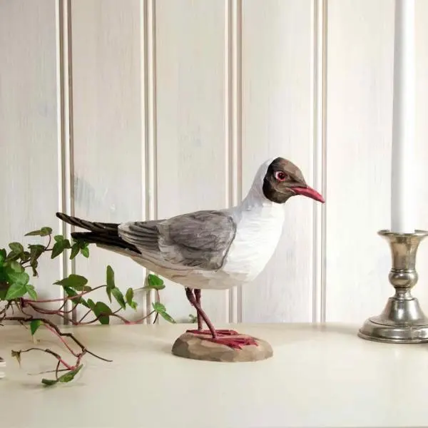Houten Vogel - Kokmeeuw 1 Houten Vogel - Kokmeeuw