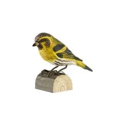 DecoBird - WILDLIFE Garden Sijsje In Lindenhout - Handgemaakt