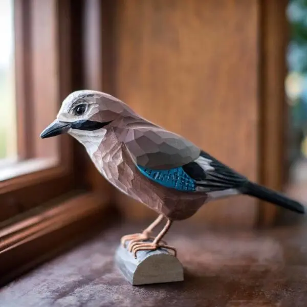 DecoBird - WILDLIFE Garden Gaai In Lindenhout - Handgemaakt 2 DecoBird - WILDLIFE Garden Gaai In Lindenhout - Handgemaakt - Afbeelding 2