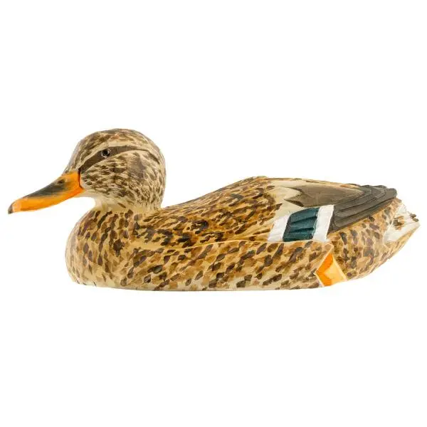DecoBird - WILDLIFE Garden Wilde Eend In Lindenhout - Handgemaakt 1 DecoBird - WILDLIFE Garden Wilde Eend In Lindenhout - Handgemaakt