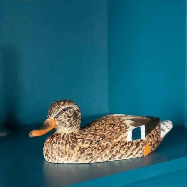 DecoBird - WILDLIFE Garden Wilde Eend In Lindenhout - Handgemaakt 2 DecoBird - WILDLIFE Garden Wilde Eend In Lindenhout - Handgemaakt - Afbeelding 2