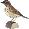 DecoBird - WILDLIFE Garden Zanglijster In Lindenhout - Handgemaakt