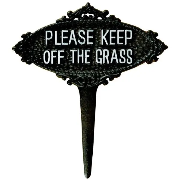 ESSCHERT DESIGN Keep Off The Grass - Tuinprikker Ijzer 2 ESSCHERT DESIGN Keep Off The Grass - Tuinprikker Ijzer - Afbeelding 2