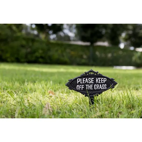 ESSCHERT DESIGN Keep Off The Grass - Tuinprikker Ijzer 3 ESSCHERT DESIGN Keep Off The Grass - Tuinprikker Ijzer - Afbeelding 3