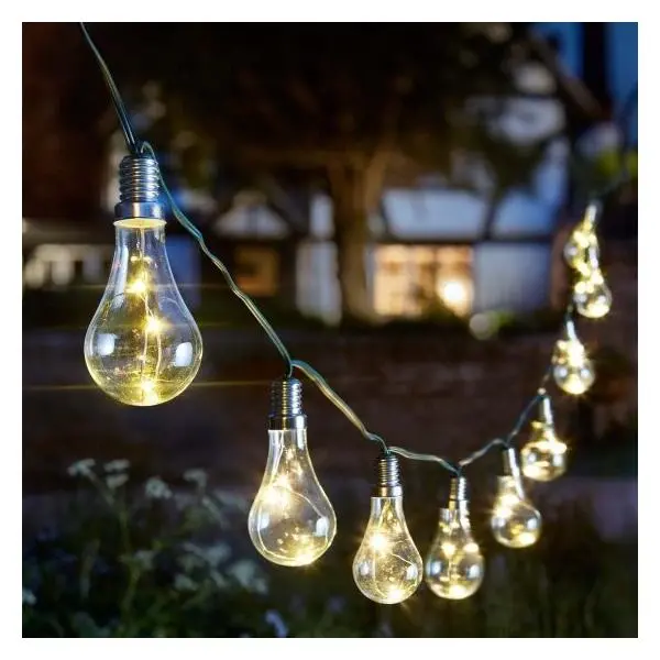Lichtslinger Eureka Gloeilamp Op Zonne-energie - 10 Bulbs - 380 Cm 2 Lichtslinger Eureka Gloeilamp Op Zonne-energie - 10 Bulbs - 380 Cm - Afbeelding 2