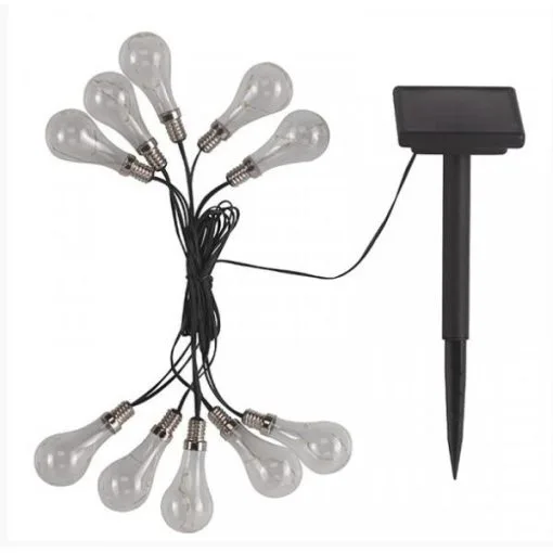 Lichtslinger Eureka Gloeilamp Op Zonne-energie - 10 Bulbs - 380 Cm -Tuinbeelden winkel lichtslinger eureka gloeilamp solar 1615387024 2 600