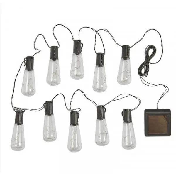 Lichtslinger Eureka Op Zonne-energie - 10 Bulbs - 380 Cm 1 Lichtslinger Eureka Op Zonne-energie - 10 Bulbs - 380 Cm
