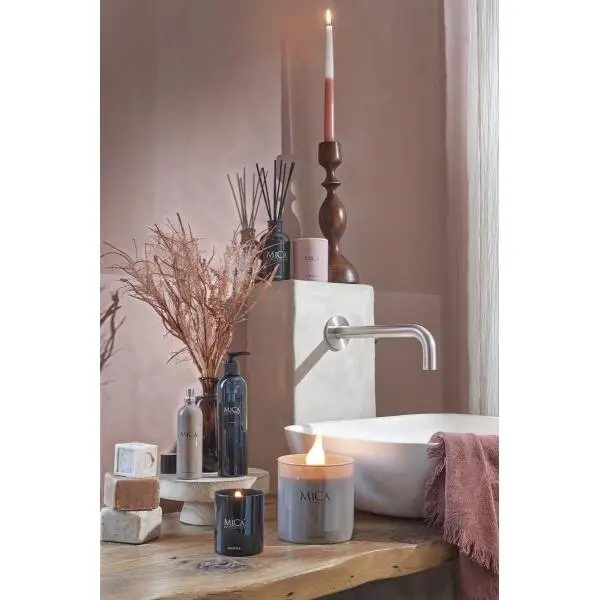 Mica Decorations MICA Geurstokjes Glas Zwart 14,5 Cm - Wood Fire 4 Mica Decorations MICA Geurstokjes Glas Zwart 14,5 Cm - Wood Fire - Afbeelding 4