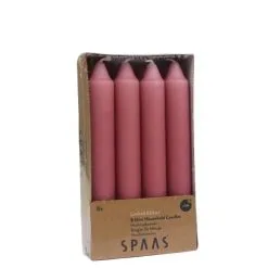 Spaas Mini Huishoudkaarsen - Oud Roze - Set Van 8 Stuks
