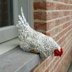 Nieuwsgierige Kip Tuinbeeld