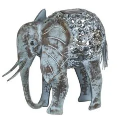 Olifant Met Verlichting Op Zonne-energie -Tuinbeelden winkel olifant in metaal solar 1484061038 3 600