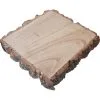 Paulownia Vierkant Met Schors - 20 × 20 Cm