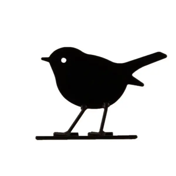 Roodborstje Silhouet - Staal Zwart 2 Roodborstje Silhouet - Staal Zwart - Afbeelding 2