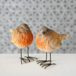 Roodborstje Tuinbeeld - Set Van 2 Stuks -Tuinbeelden winkel roodborstje tuinbeeld 1617026341 3 600