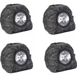 Rotslicht Graniet Solar - Set Van 4 Stuks