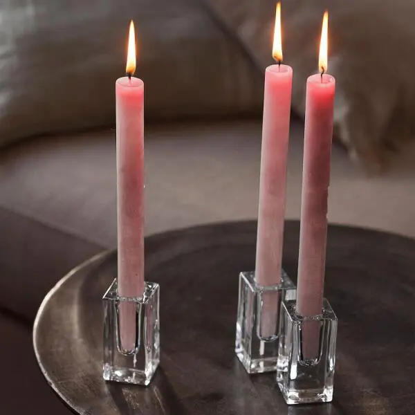 Spaas Rustieke Dinerkaars - Oudroze - Set Van 1 Stuks 2 Spaas Rustieke Dinerkaars - Oudroze - Set Van 1 Stuks - Afbeelding 2