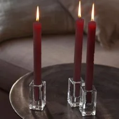 Spaas Rustieke Dinerkaars - Wijnrood - Set Van 1 Stuks -Tuinbeelden winkel rustieke dinerkaars wijnrood 1665582010 1 600