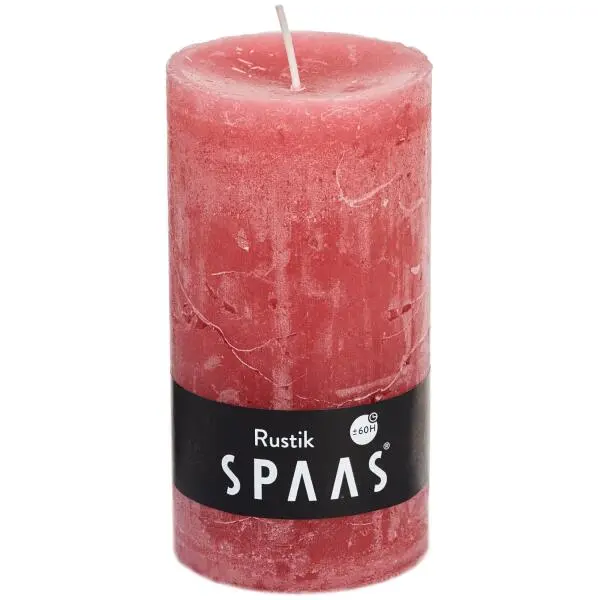 Spaas Rustieke Cilinderkaars Oudroze - 60 Uren 1 Spaas Rustieke Cilinderkaars Oudroze - 60 Uren