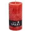 Spaas Rustieke Cilinderkaars Rood - 60 Uren