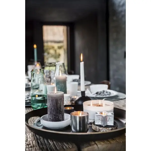 Spaas Rustieke Cilinderkaars Taupe - 95 Uren 2 Spaas Rustieke Cilinderkaars Taupe - 95 Uren - Afbeelding 2