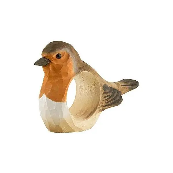 DecoBird - WILDLIFE Garden Servetring Roodborstje In Lindenhout - Handgemaakt 1 DecoBird - WILDLIFE Garden Servetring Roodborstje In Lindenhout - Handgemaakt