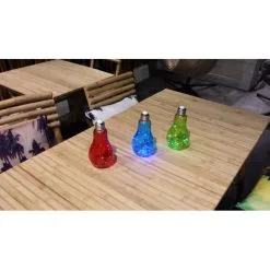 Sfeerlamp In Kleuren - Gloeilamp Met Ledslinger - Set Van 4 Stuks -Tuinbeelden winkel sfeerlamp in kleuren gloeilamp met ledslinger 1505760627 3 600